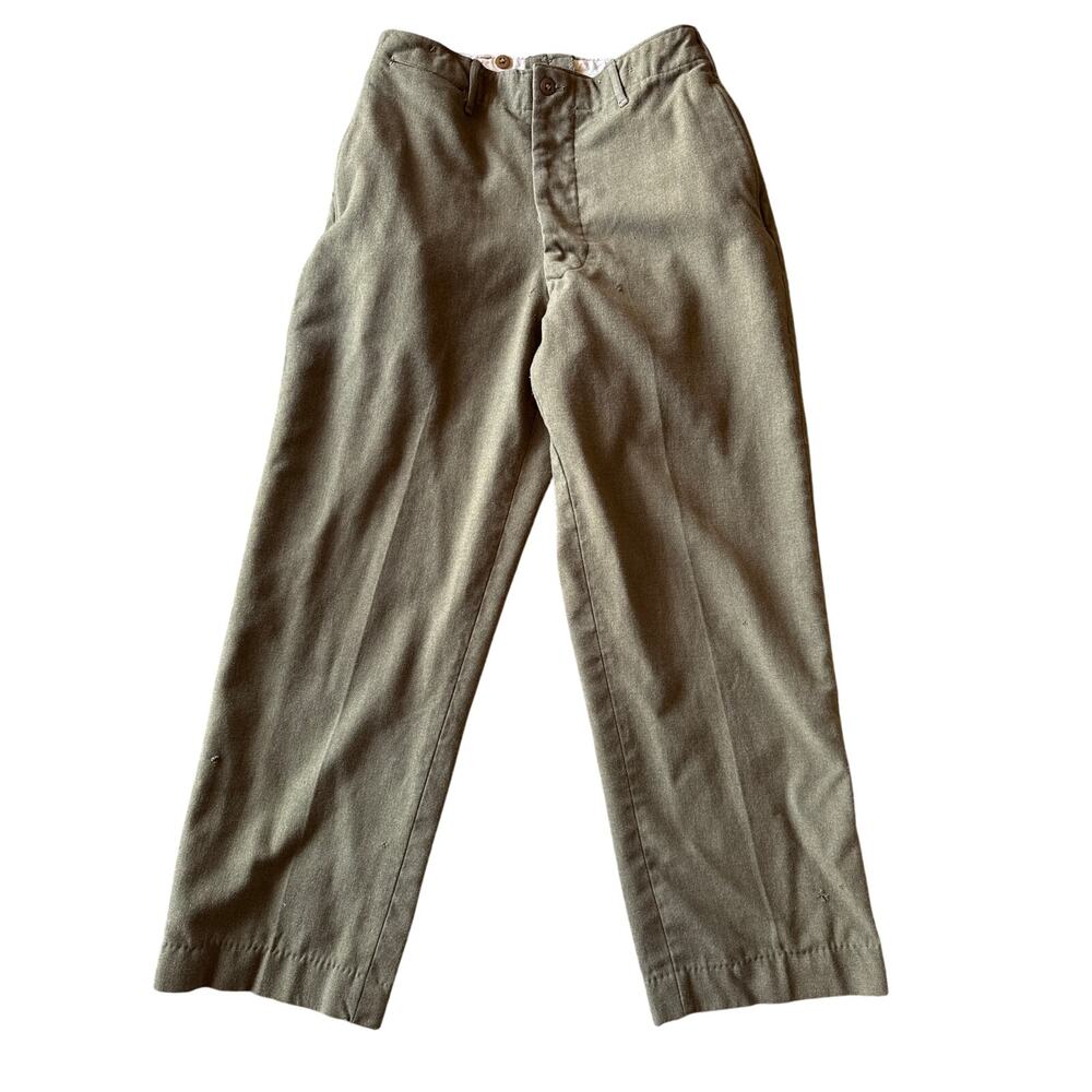 Vintage Wool Olive Green Military OG Fatigue 31x32 Pants